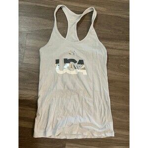 Under Armour USA grey tank top Racerback women’s size s